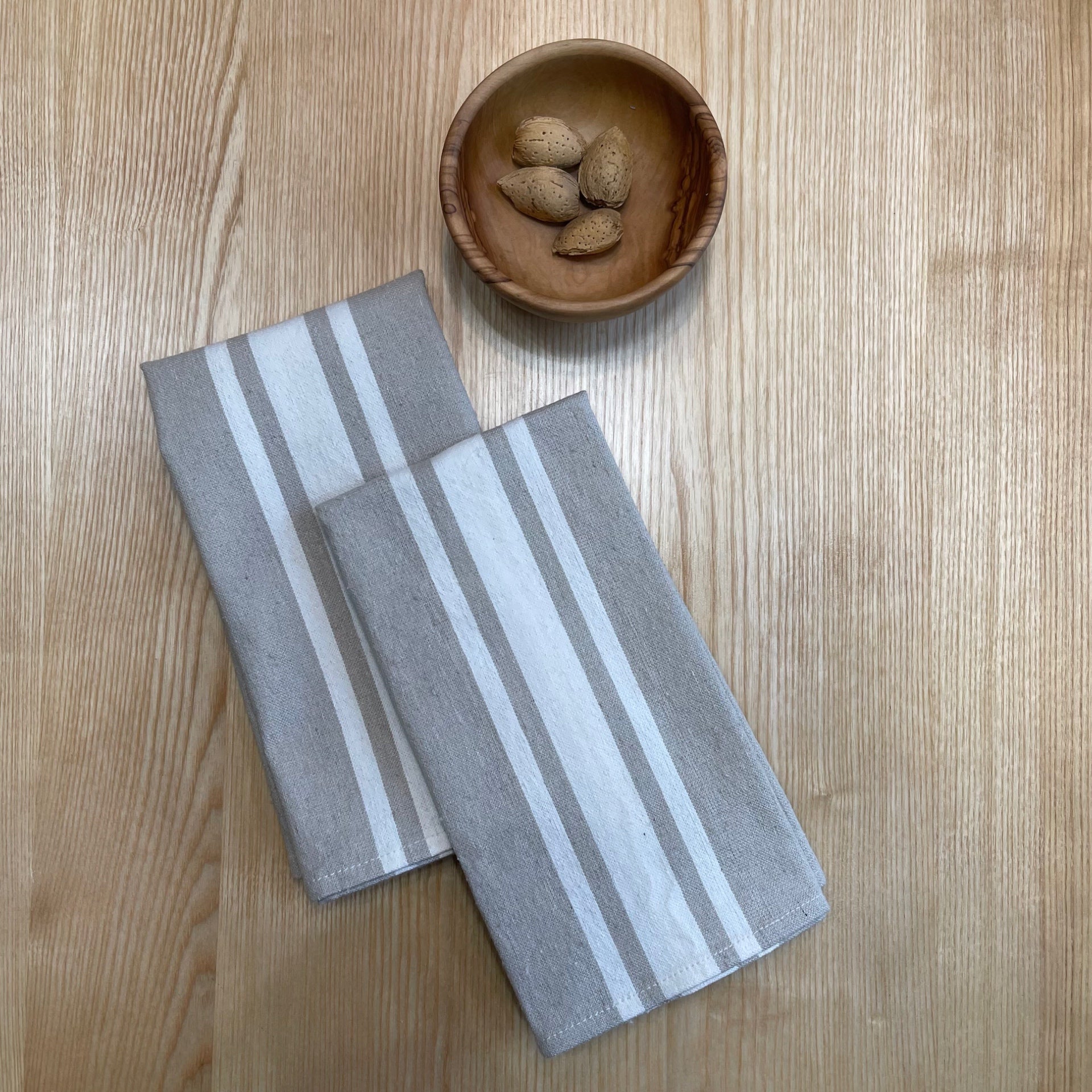 Food52 Stripe Linen Kitchen Towels (Set of 2) - Oatmeal
