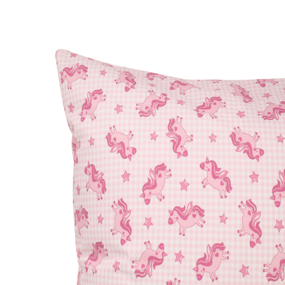 Pink Unicorn Pillow - 18" x 18"
