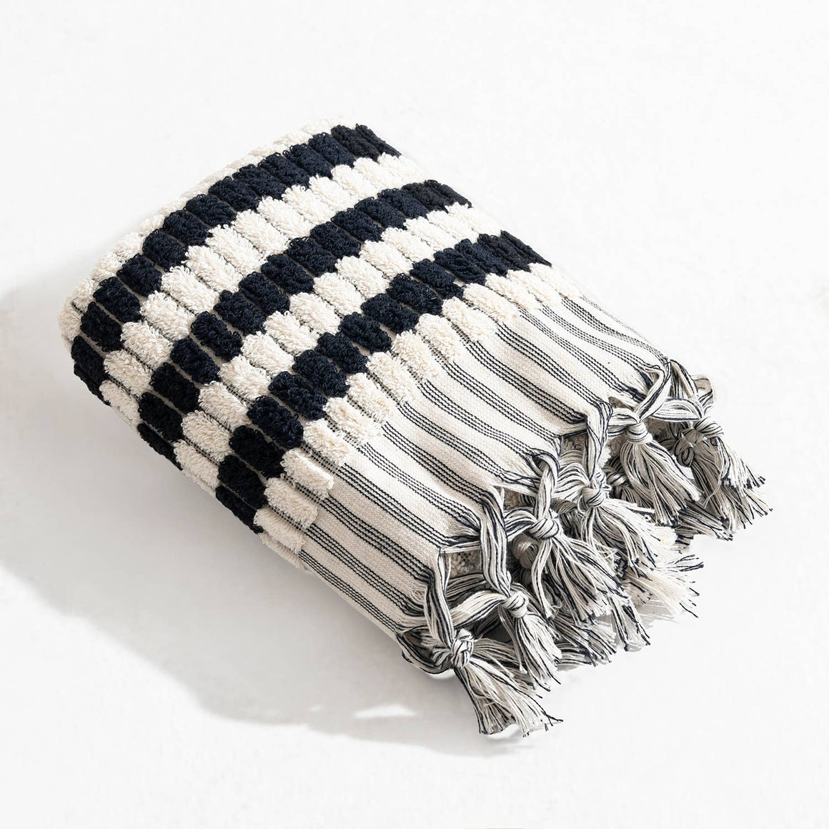 Terry Cotton Hand-loomed Turkish Hand Towels - Black