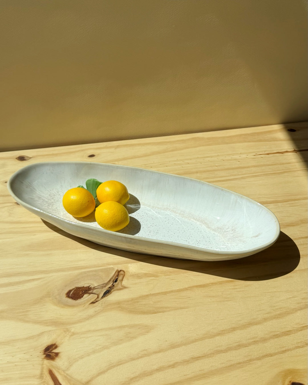 Eivissa Small Oval Platter - Sand Beige