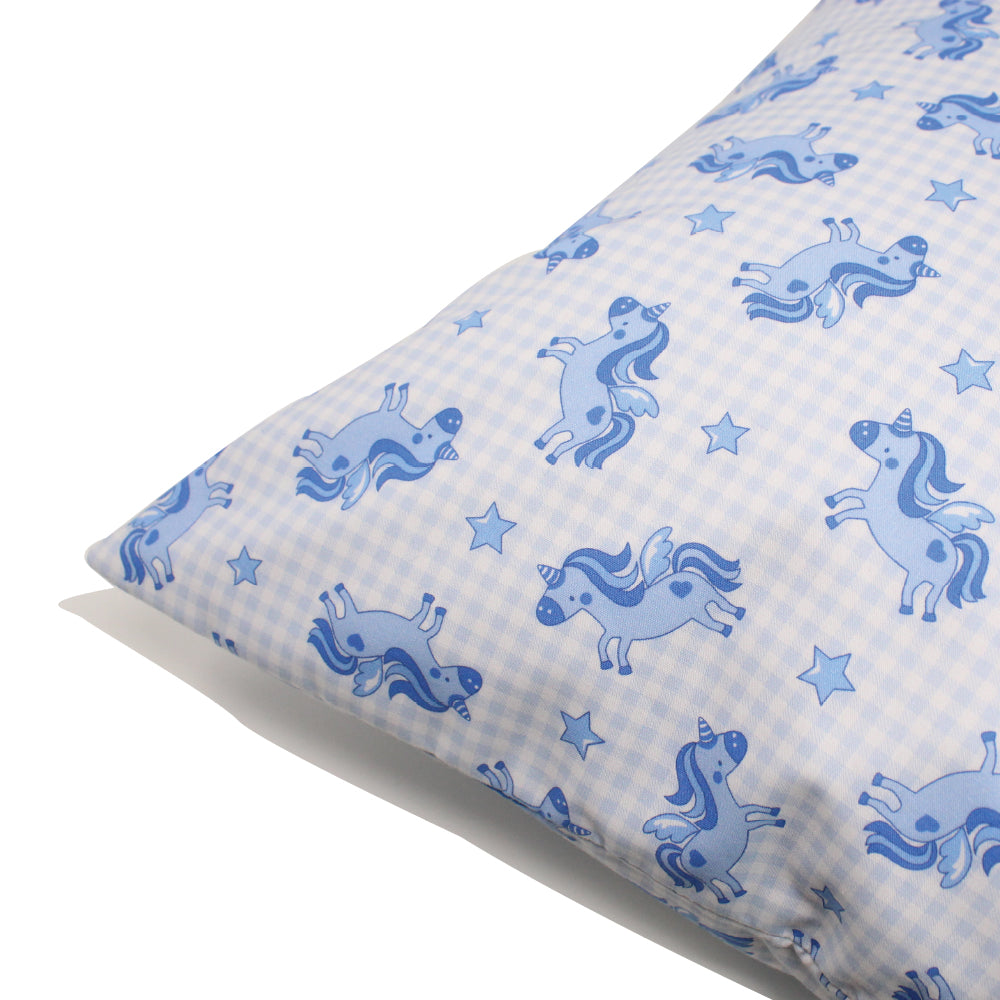 Blue Unicorn Pillow - 18" x 18"