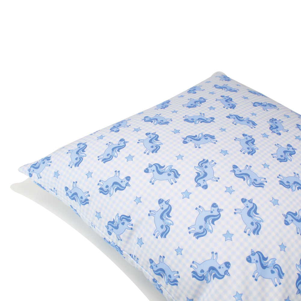 Blue Unicorn Pillow - 18" x 18"