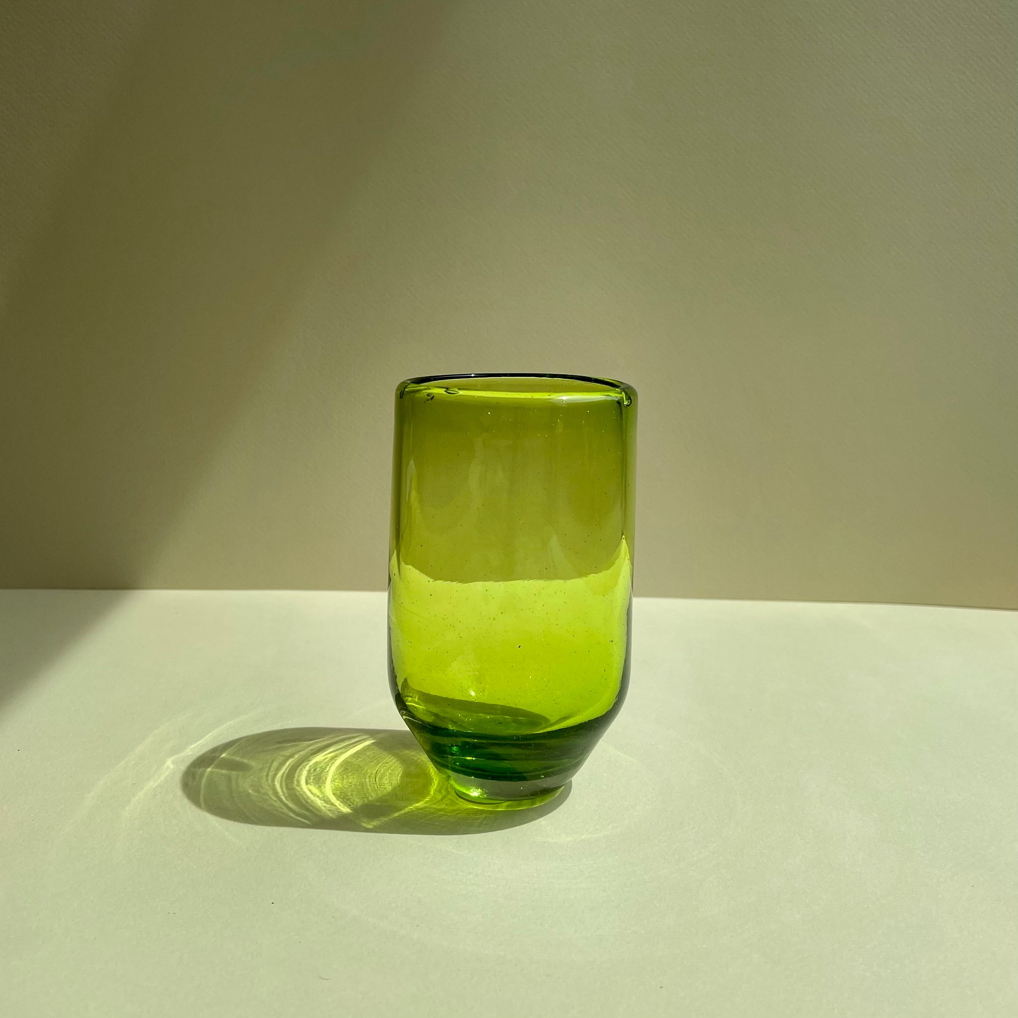 Lara Handblown  Glass - Lime Green