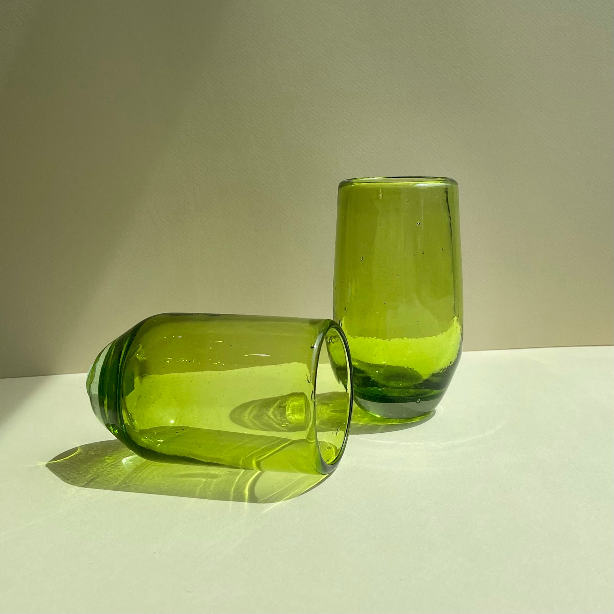 Lara Handblown  Glass - Lime Green
