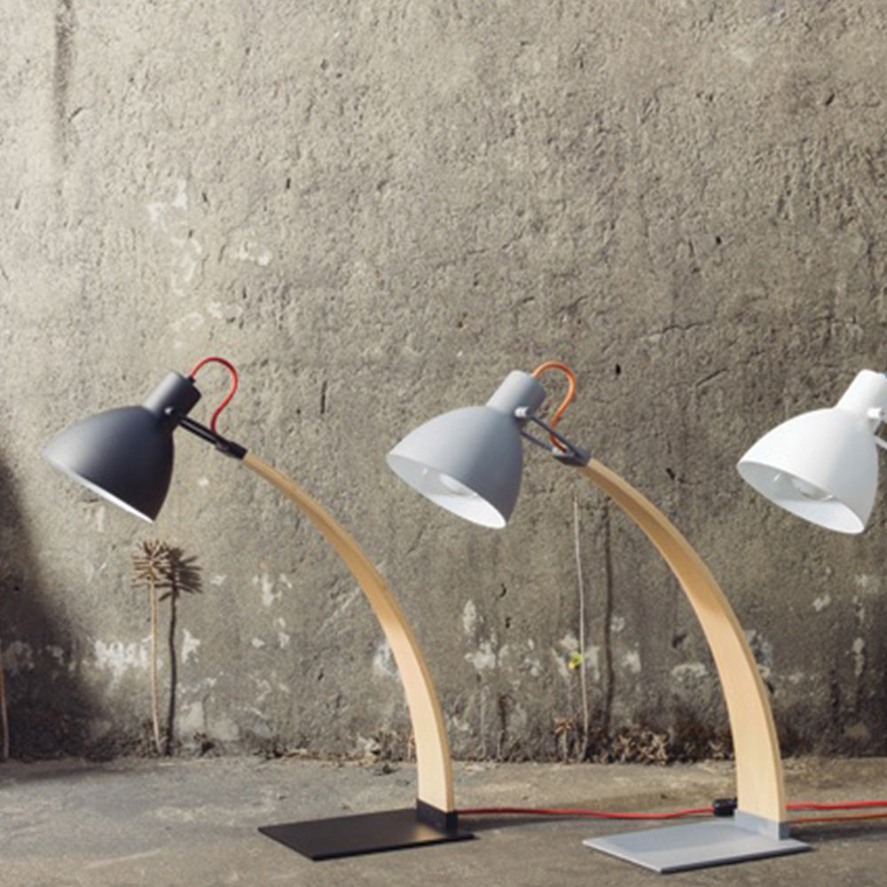 Laito Wood Table Lamp - Matte Black / Wood