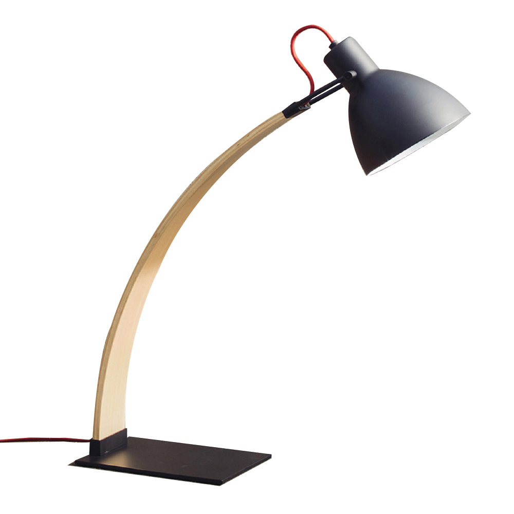 Laito Wood Table Lamp - Matte Black / Wood