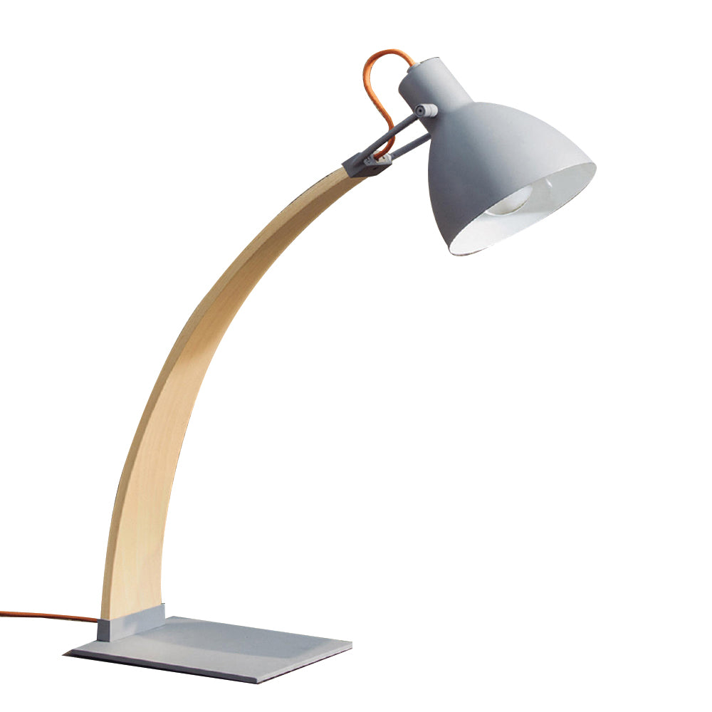 Laito Wood Table Lamp - Matte Grey / Wood
