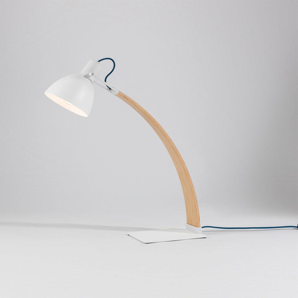 Laito Wood Table Lamp - Matte White / Wood