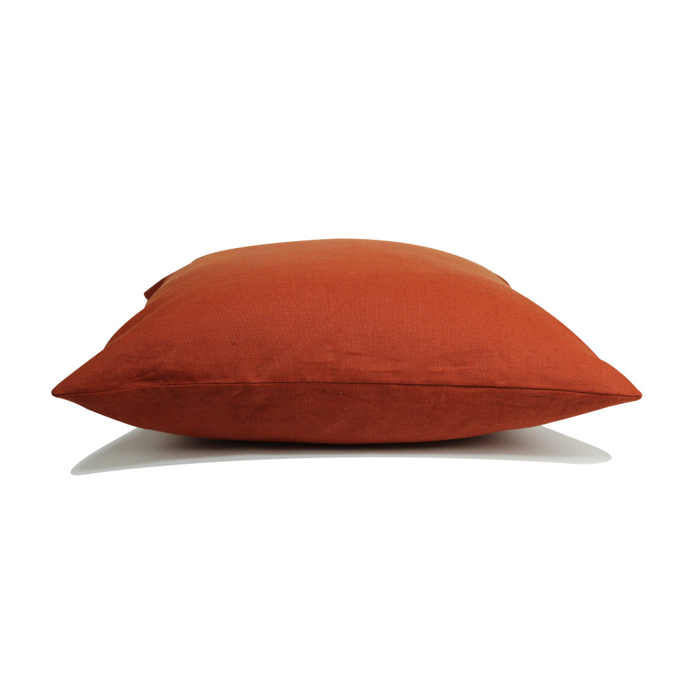 Linen Pillow - Terracotta - 20" x 20"