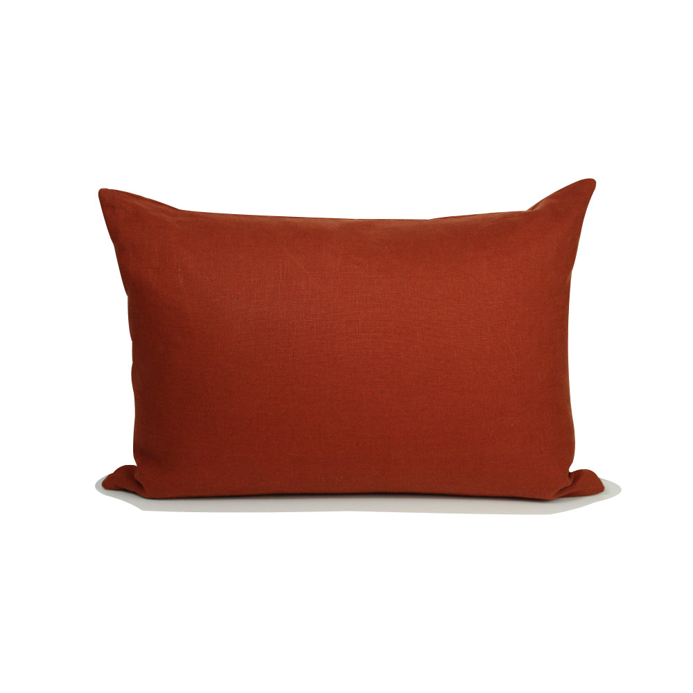 Linen Pillow - Terracotta - 20" x 14"