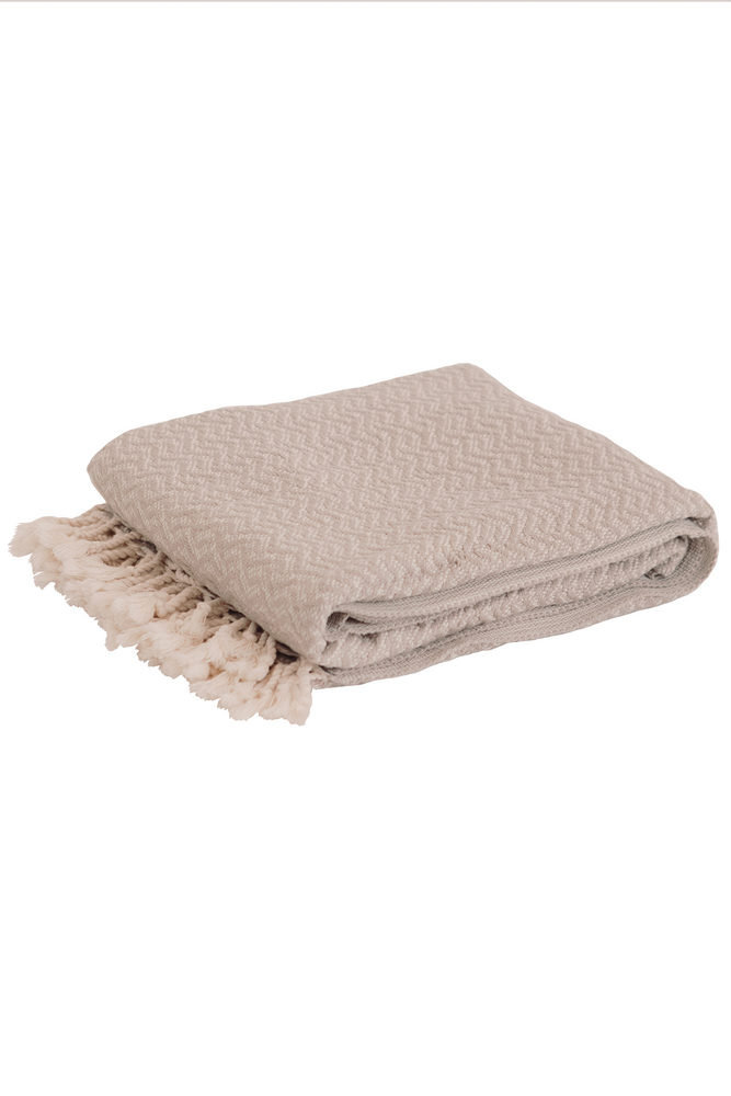 Double Sided Throw - Beige