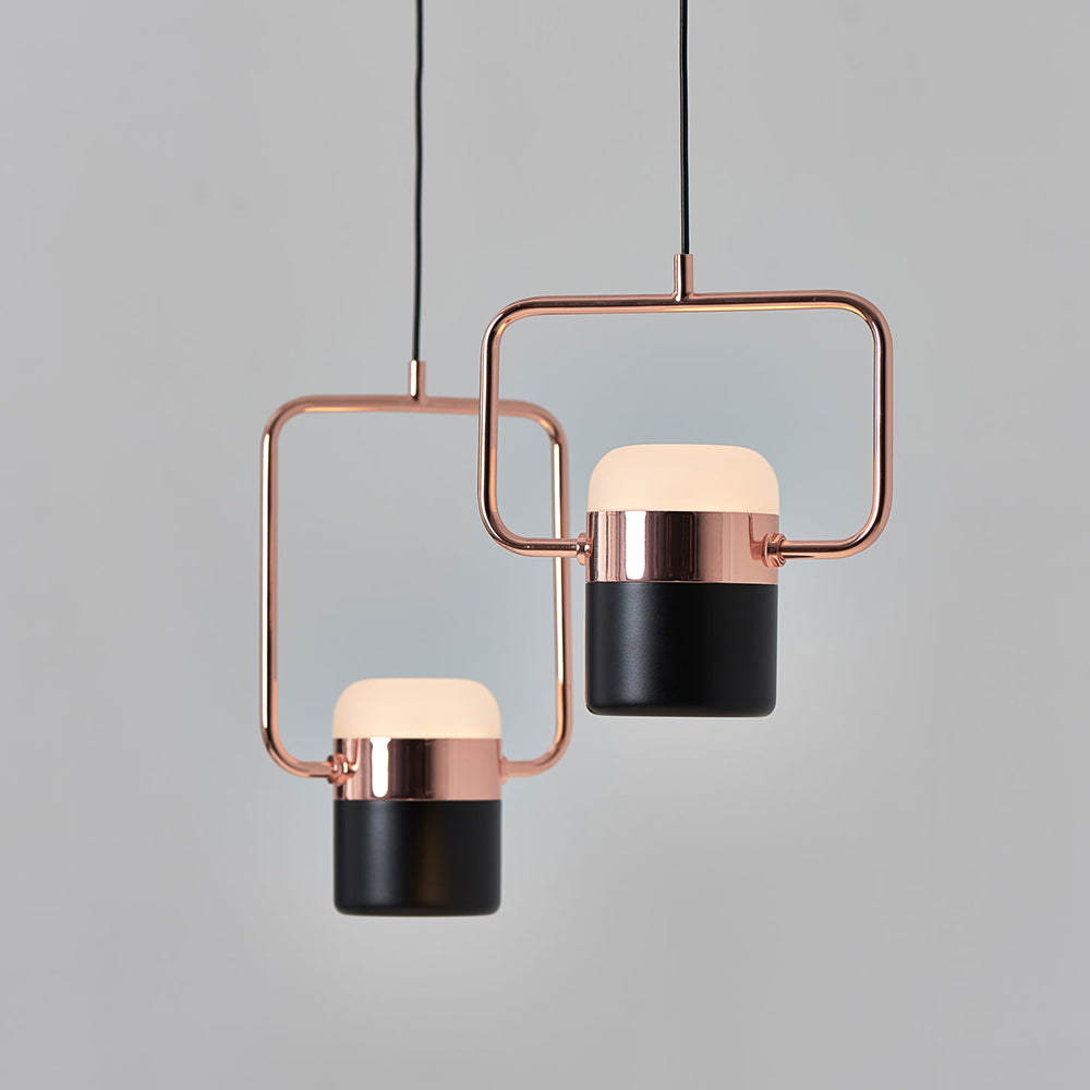 Ling V Pendant - Matte Black / Copper