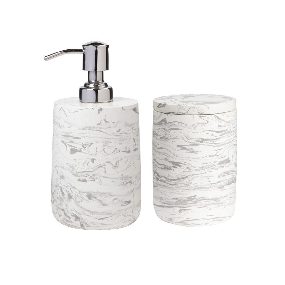 Soap Dispenser - Marbled Cement Gray