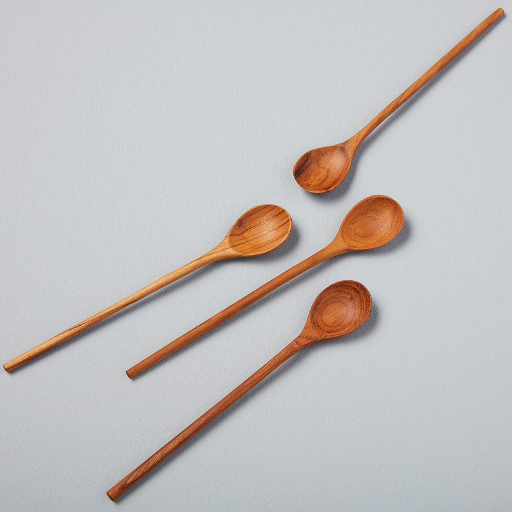 Teak Thin Spoons - Set of 4