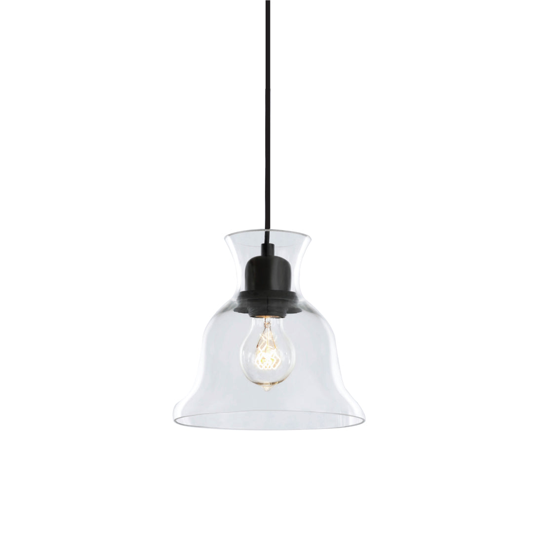 Salute Bell Pendant - Clear Glass